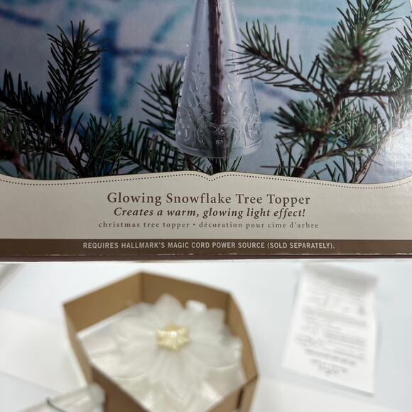 2010 Hallmark Wonder & Light Glowing Snowflake Tree Topper NEW Christmas - Picture 7 of 10